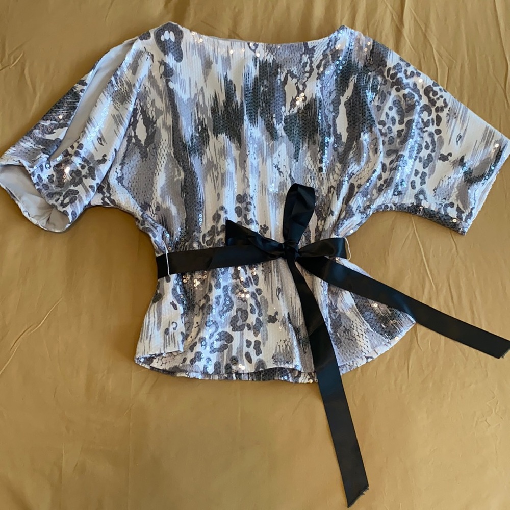Sequins Snakeprint blouse